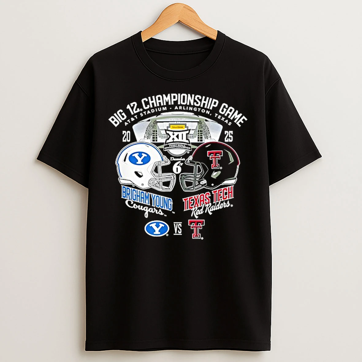 Classic Byu Vs Texas Tech Big 12 Championship 2025 Football T Shirts
