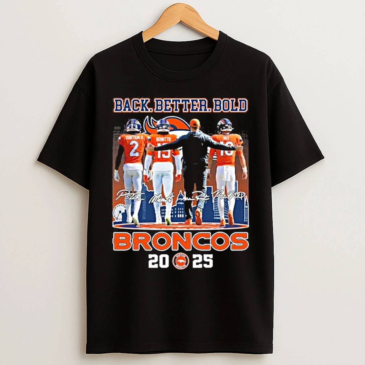 Classic Back Better Bold Denver Broncos 2025 Playoffs T Shirts