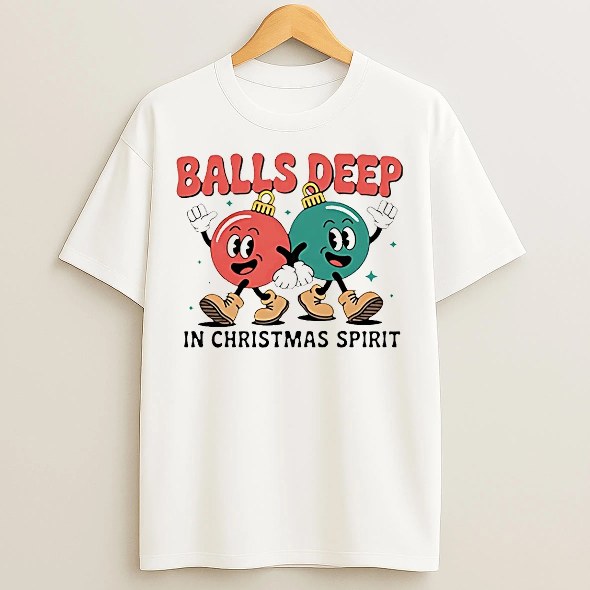 Classic Ball Deep In Christmas Spirit T Shirts