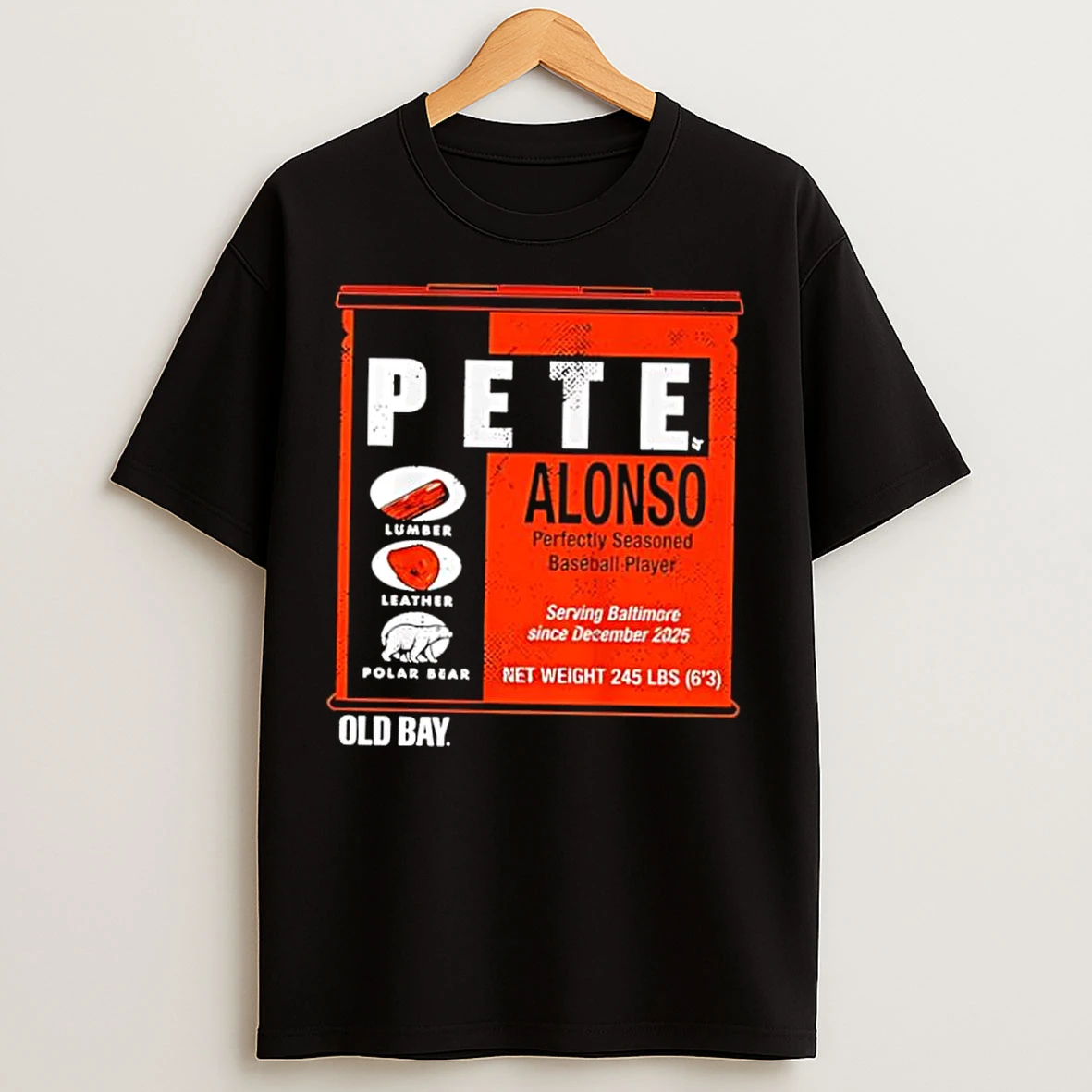 Classic Baltimore Orioles Pete Alonso Old Bay Can Card T Shirts