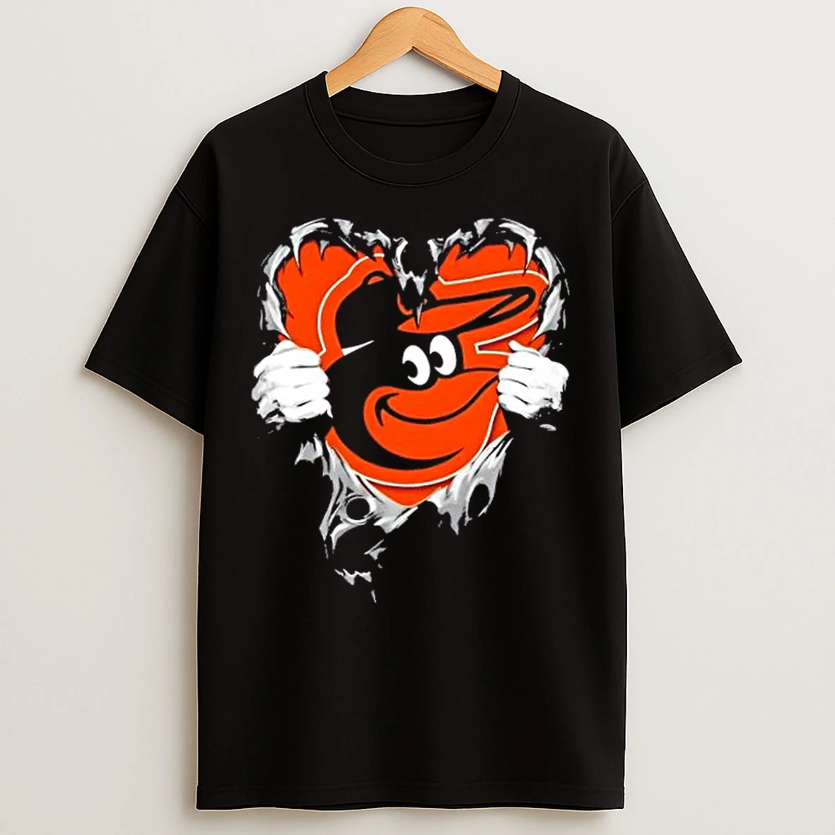 Classic Baltimore Orioles Rip The Chest Forever In My Heart T Shirts