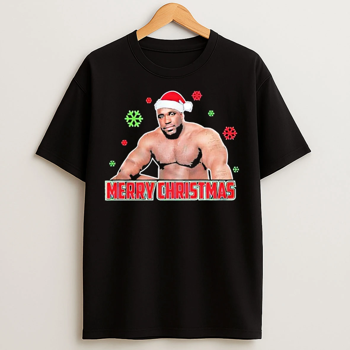 Classic Barry Wood Meme Well Endowed Man Santa Hat T Shirts
