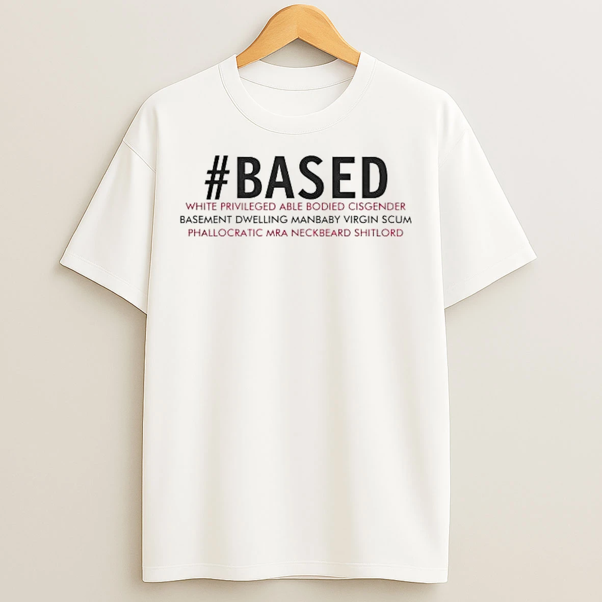 Classic Based White Privileged Able Bodied Cisgender T Shirts