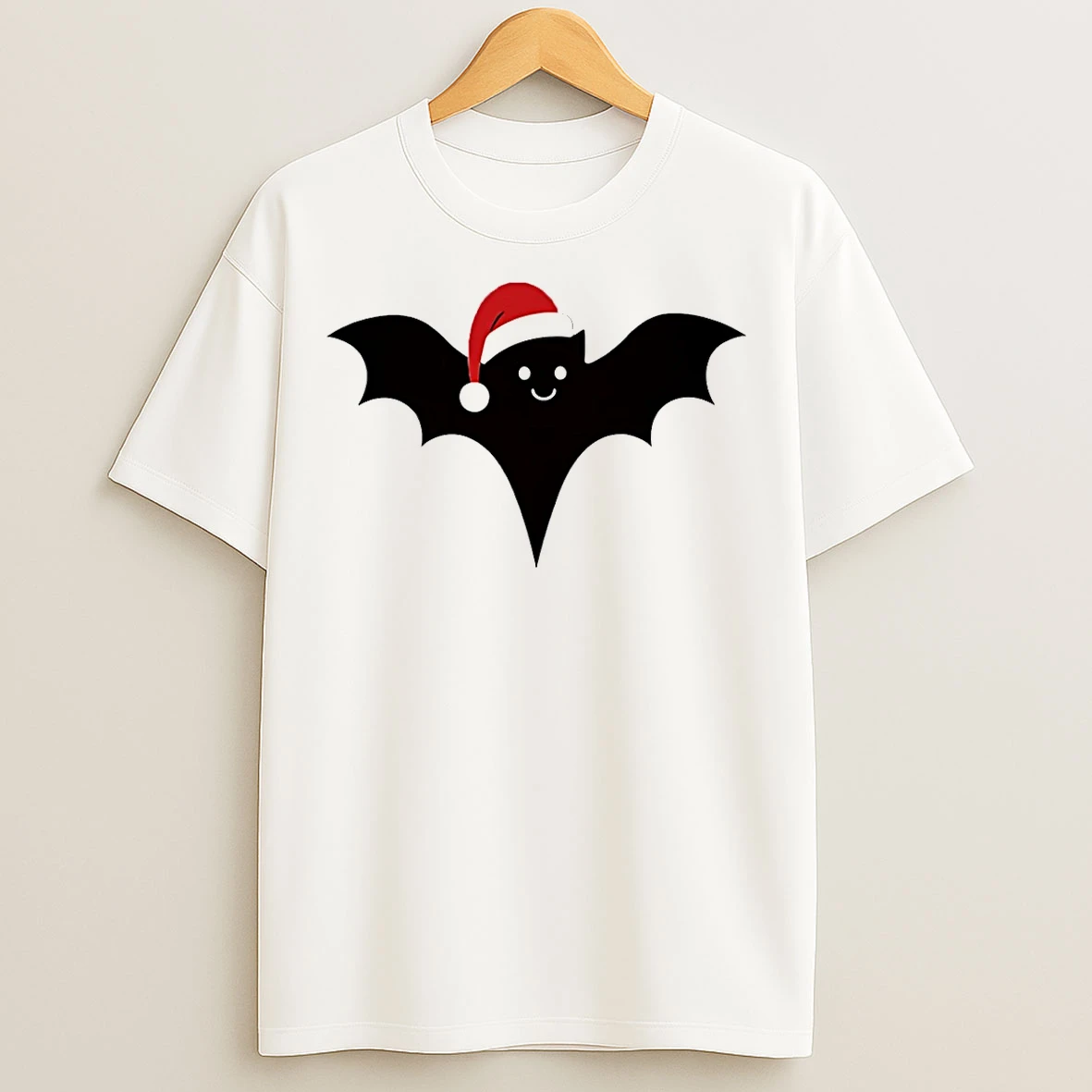 Classic Bat Santa Hat Batty For Christmas Halloween Lovers T Shirts