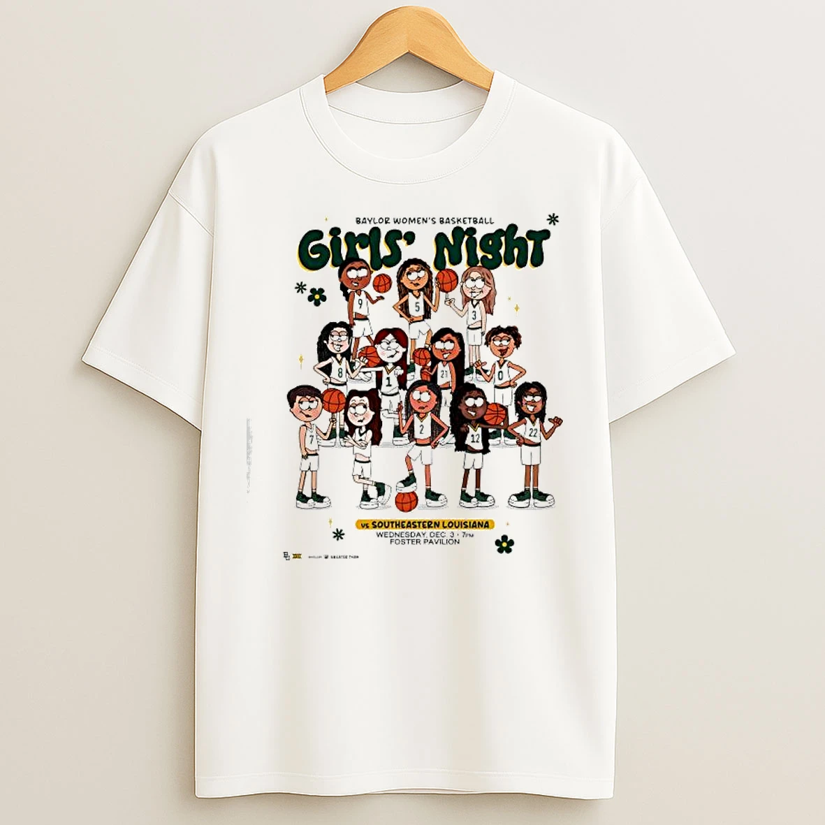 Classic Baylor Womens Basketball Girls Night Vs Southeastern Louisiana Wednesday Dec Foster Pavilion T Shirts