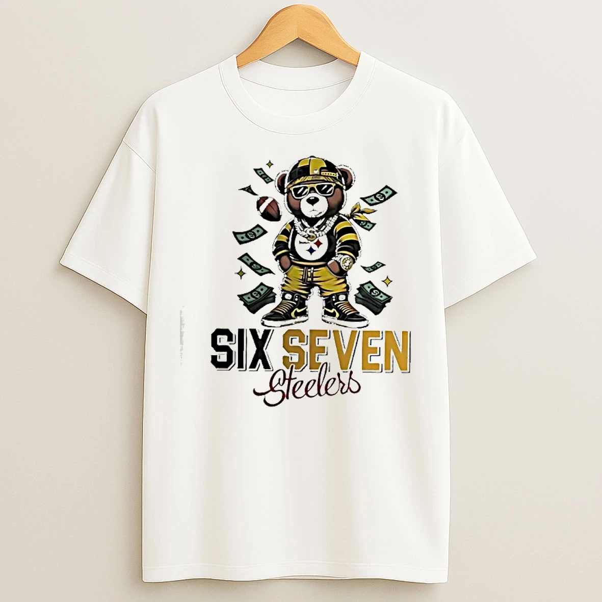 Classic Bear Six Seven Pittsburgh Steelers T Shirts