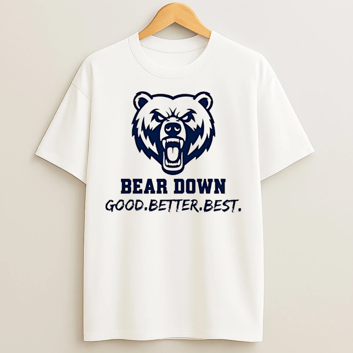 Classic Bear Down Good Better Best Chicago Bear Football T Shirts