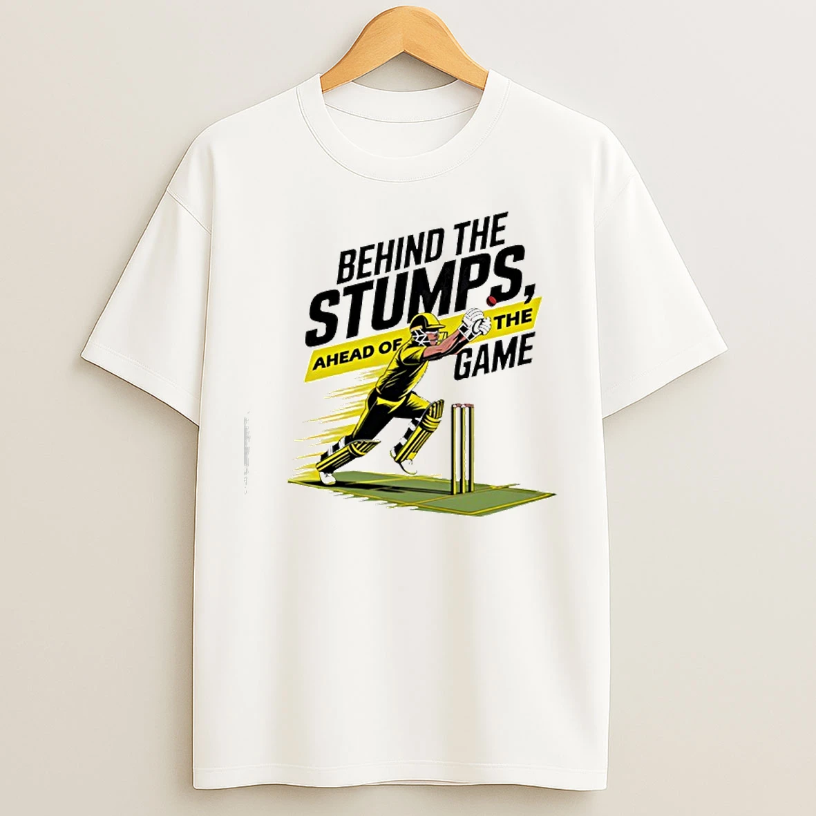 Classic Behind The Stumps Ahead Of The Game Cricket T Shirts