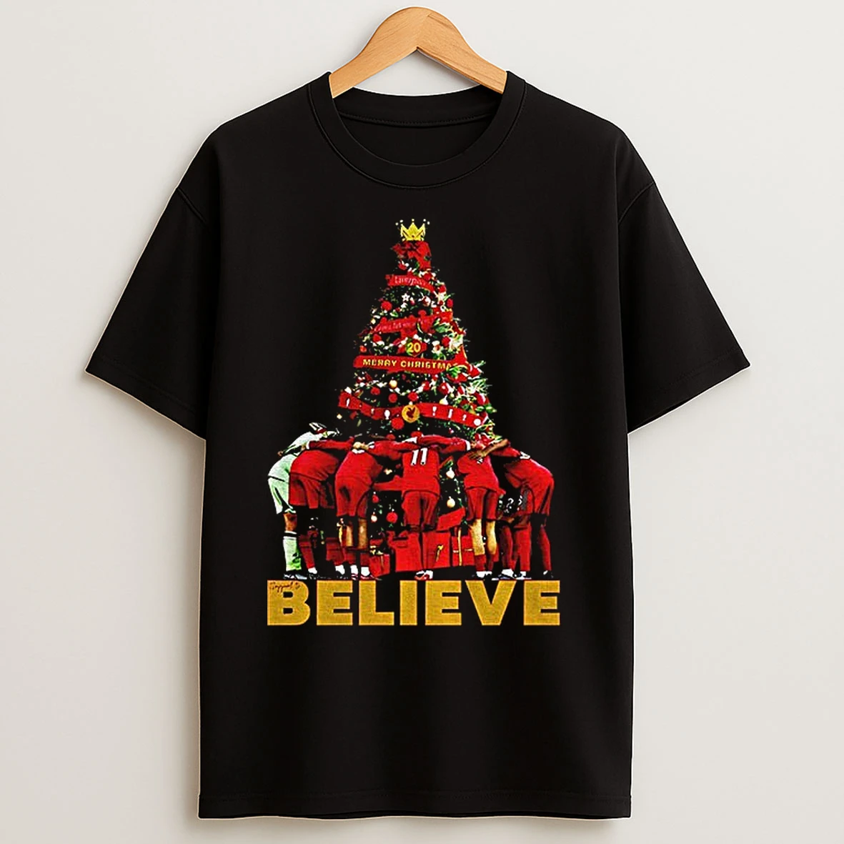 Classic Believe Liverpool Fc Christmas Tree Merry Christmas 2025 T Shirts