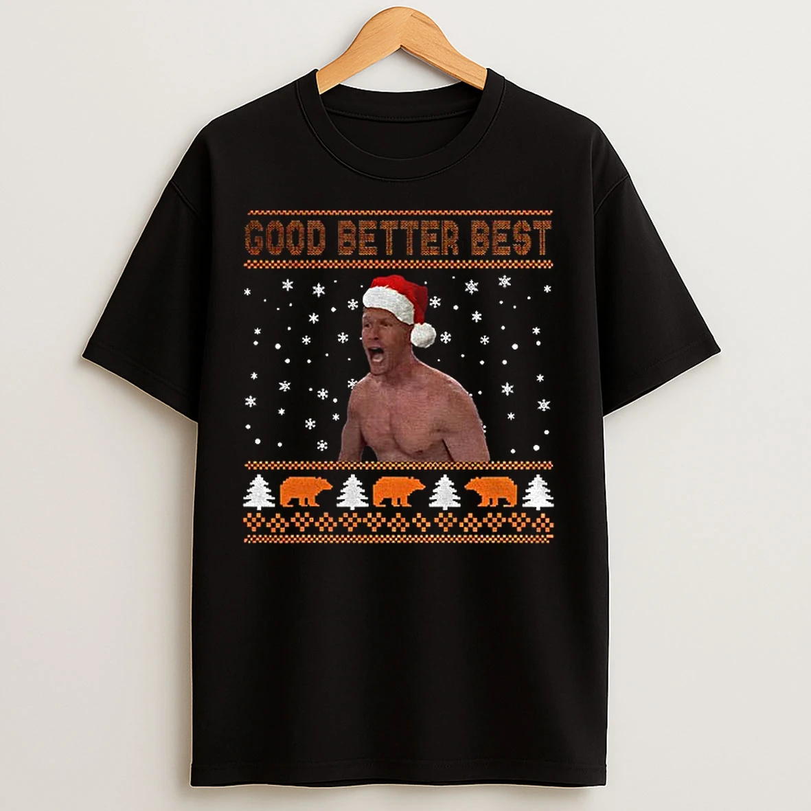 Classic Ben Johnson Santa Hat Good Better Best Merry Christmas T Shirts