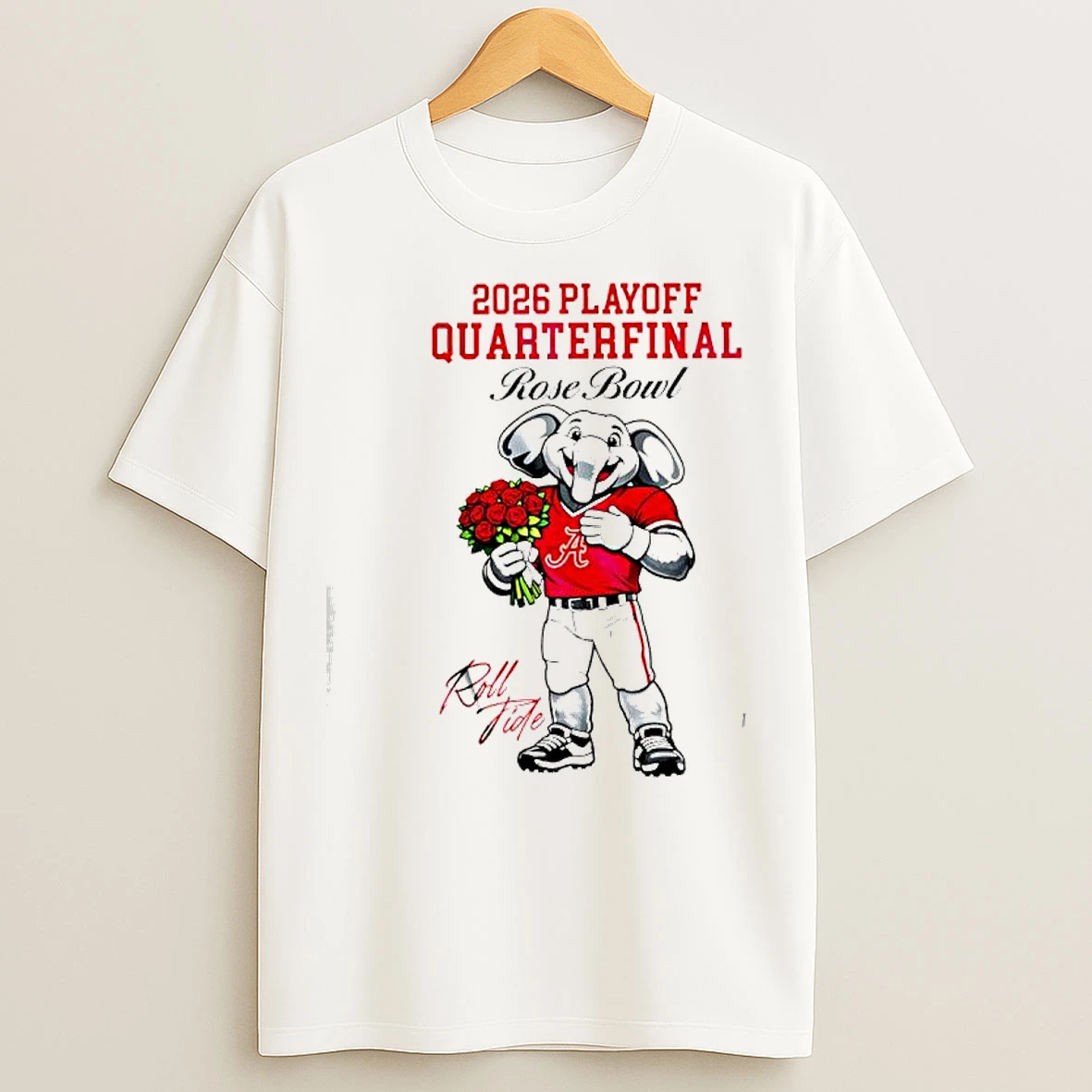 Classic Big Al Alabama Crimson Tide Mascot 2026 Playoff Quarterfinal Rose Bowl T Shirts
