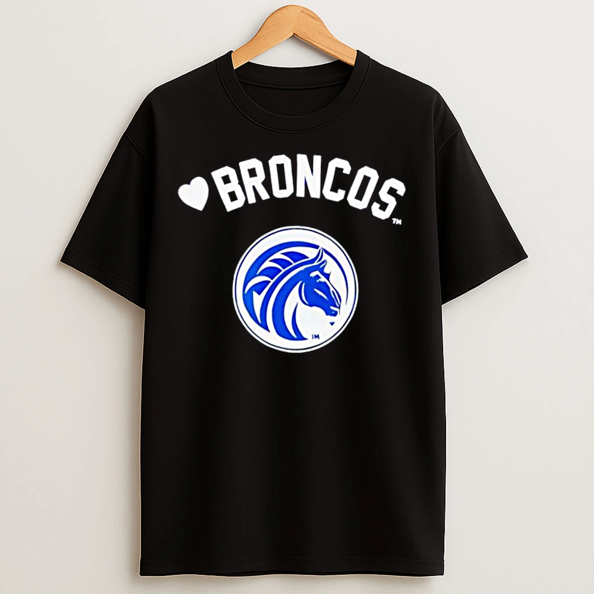 Classic Big Boy Broncos Football Logo T Shirts