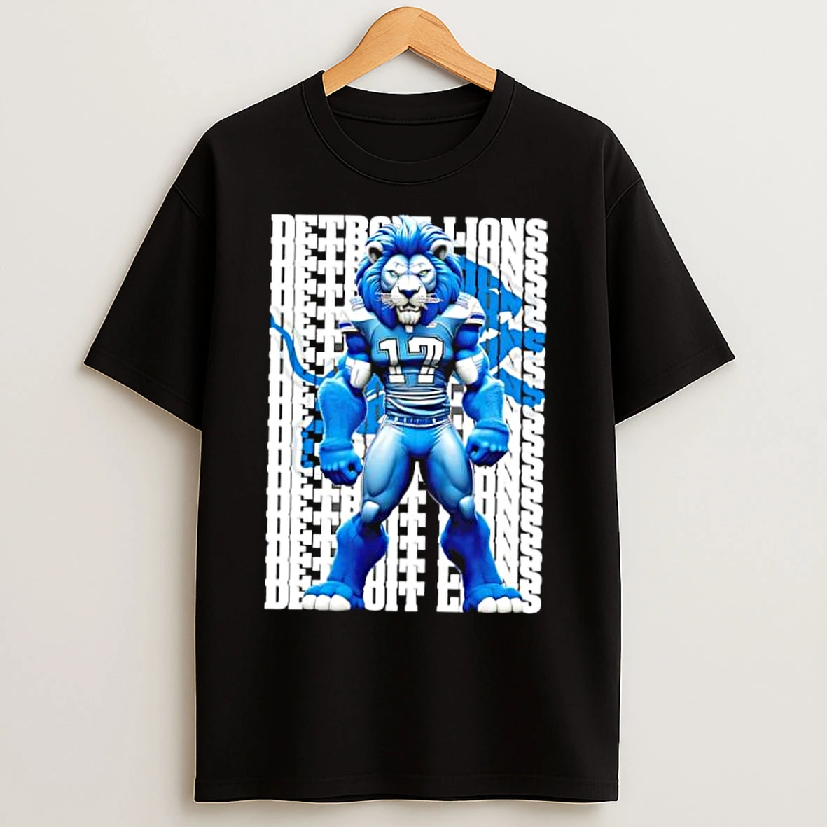 Classic Big Lion 17 Detroit Lions Stylish T Shirts