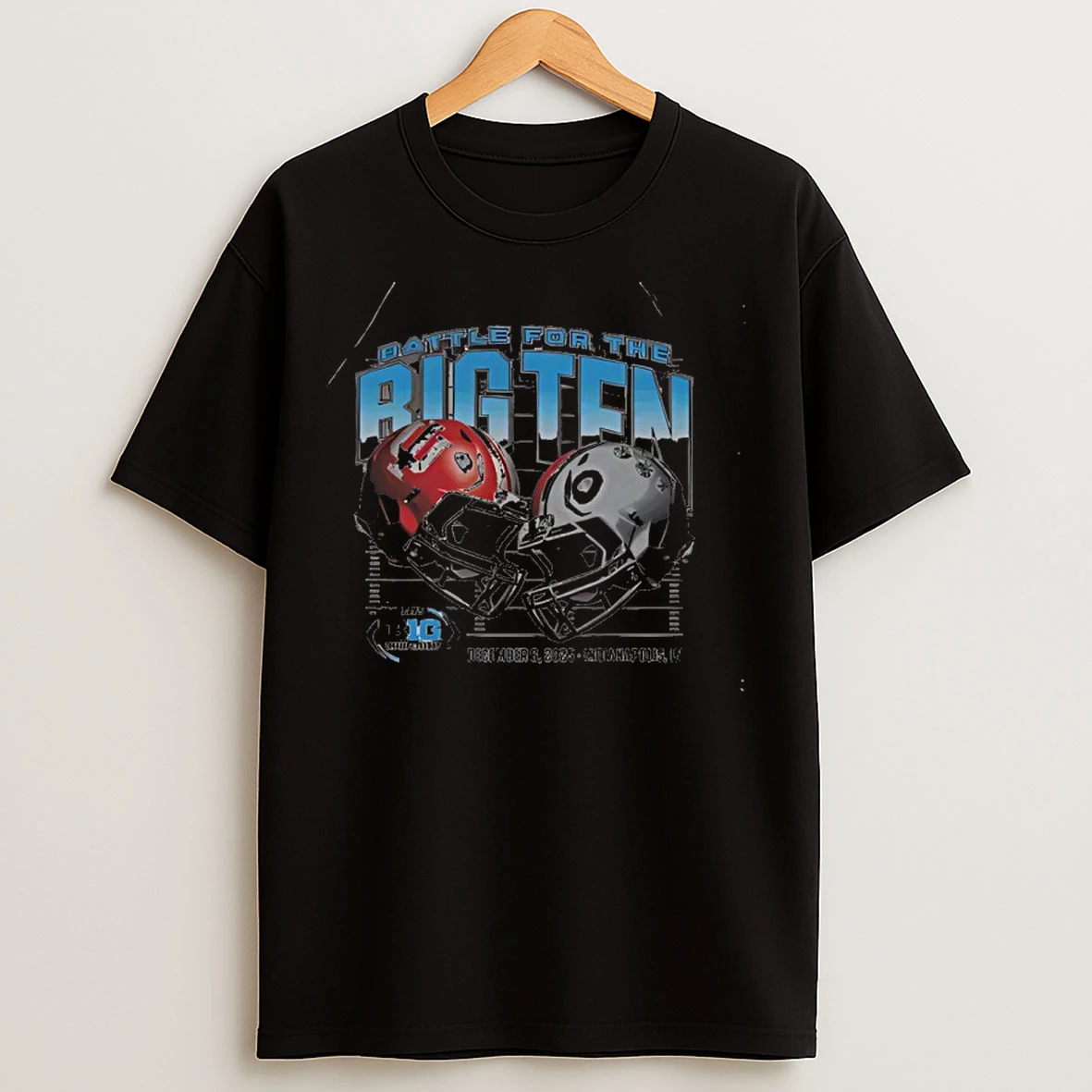 Classic Big Ten Ash Homefield 2025 Championship Head To Head Helmet T Shirts
