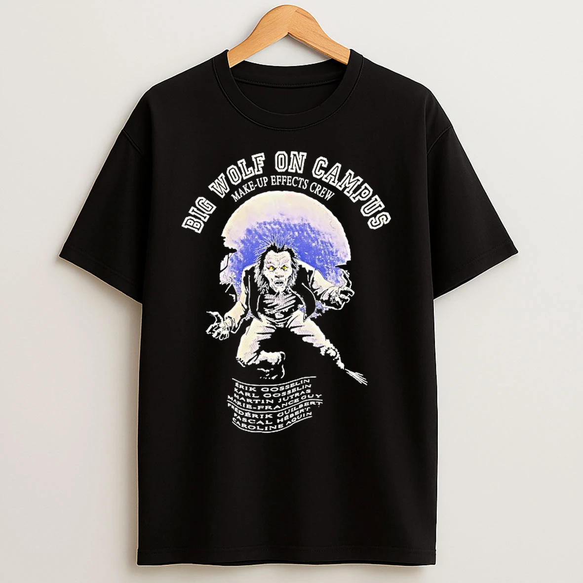 Classic Big Wolf On Campus Make Up Effects Crew T Shirts