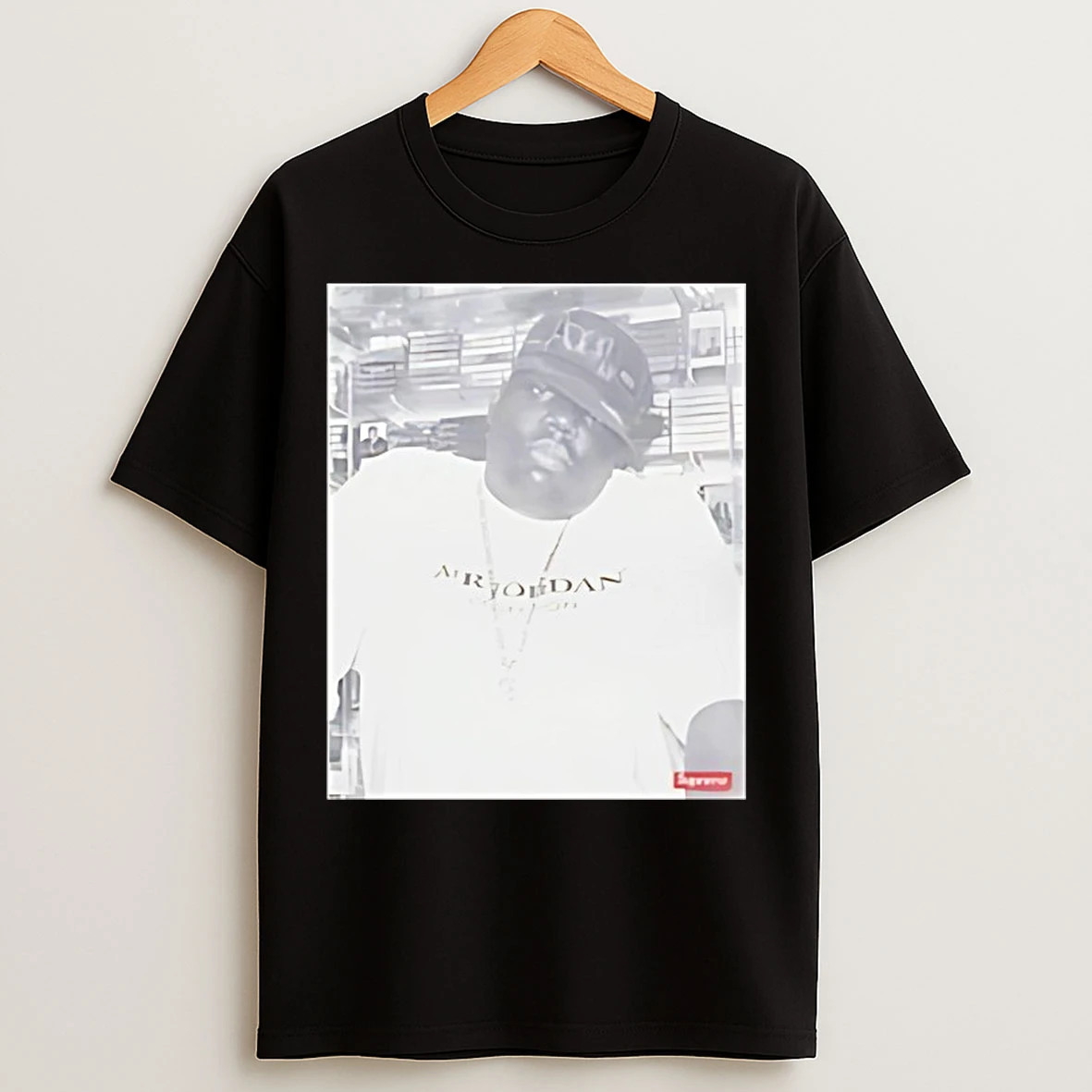 Classic Biggie Smalls Wearing Supreme X Air Jordan Tee The Notorious Big T Shirts