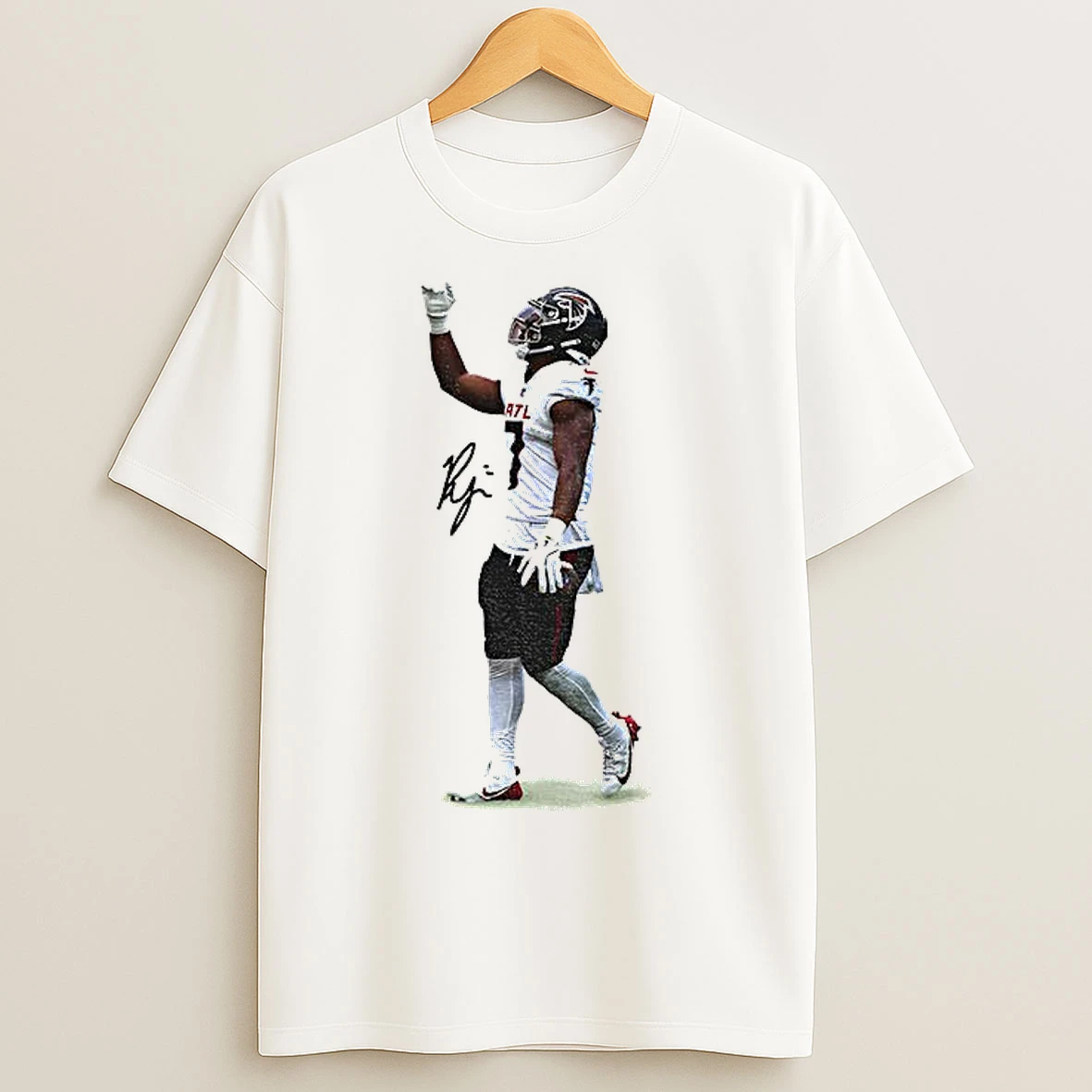 Classic Bijan Robinson Atlanta Falcons Nfl 2025 Football Signature T Shirts