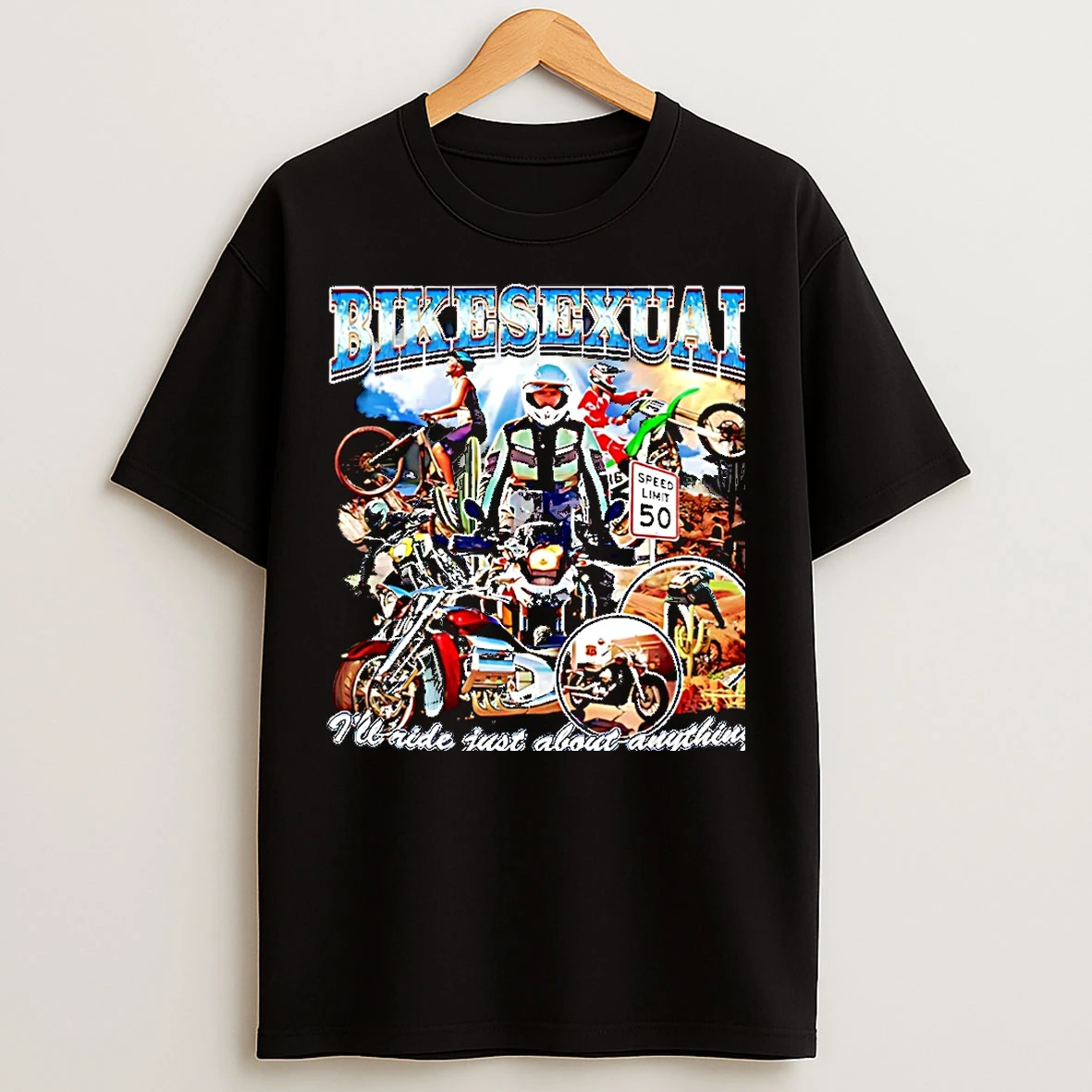 Classic Bikesexual Ill Ride Just About Anything Graphic Christmas T Shirts