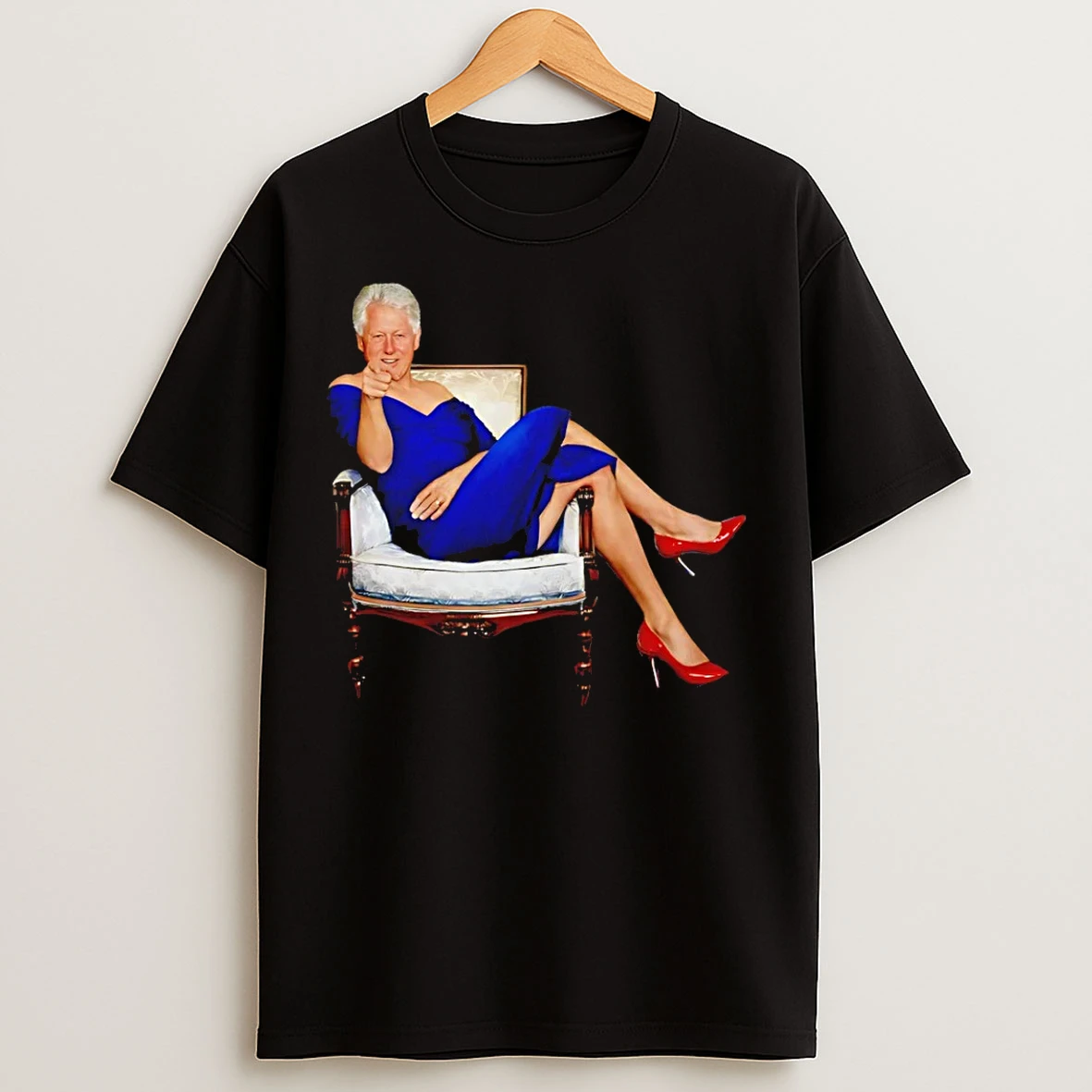 Classic Bill Clinton In Blue Dress Funny T Shirts
