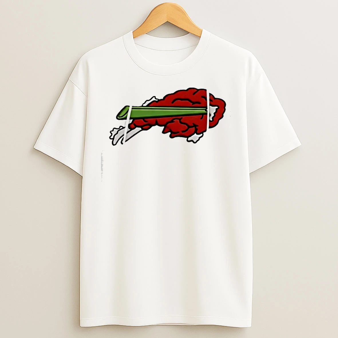Classic Bills Football Fried Wings Print Waffle T Shirts