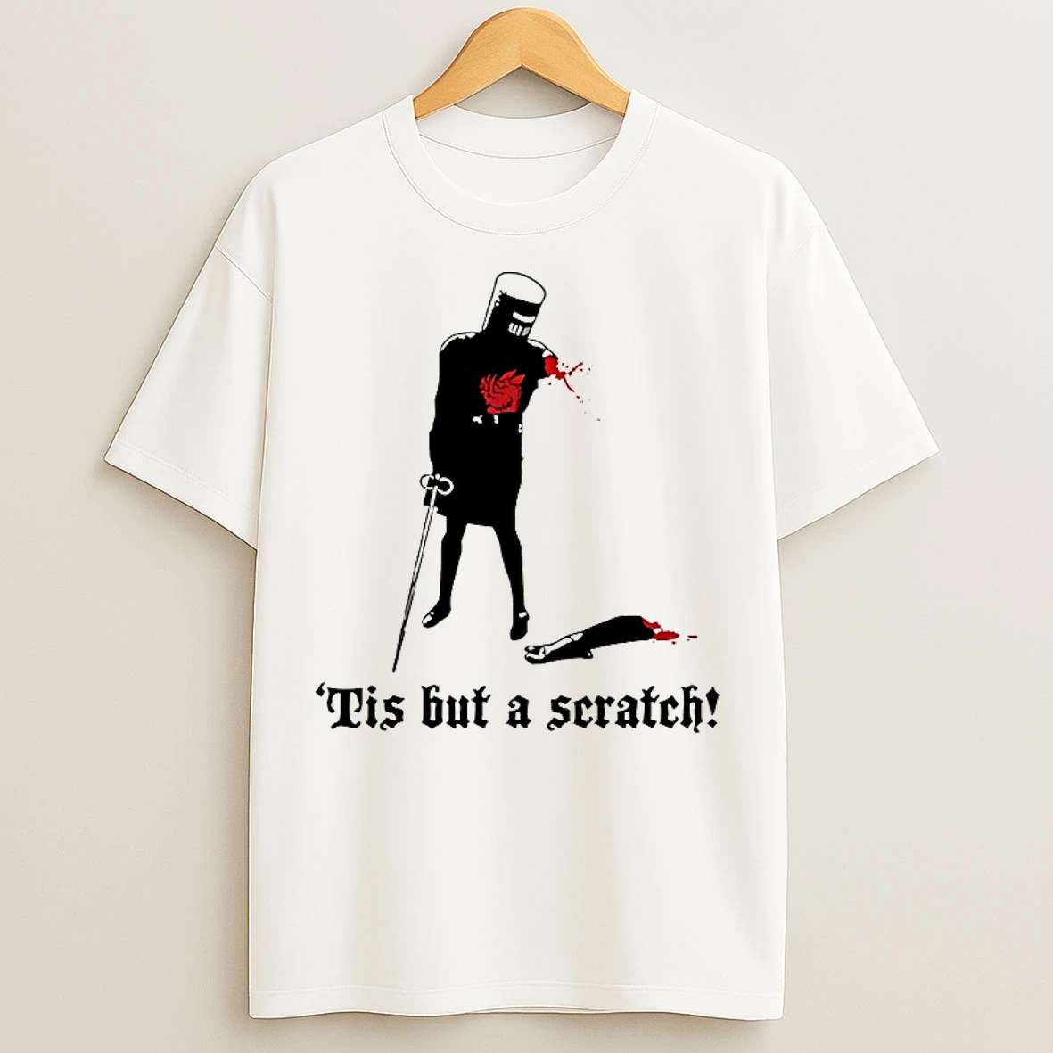 Classic Black Knight Monty Python Tis But A Scratch T Shirts