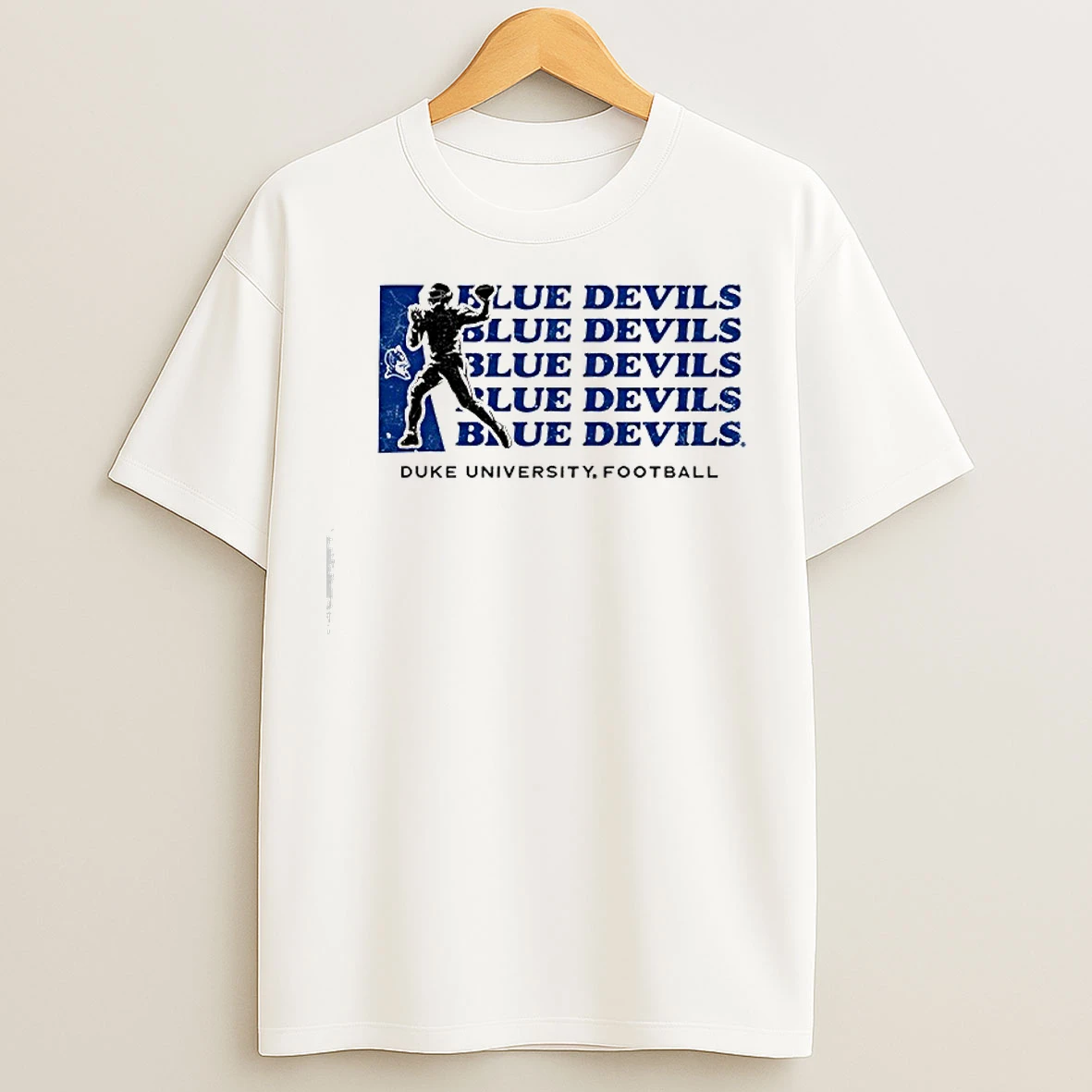 Classic Blue Devil Duke University Football T Shirts