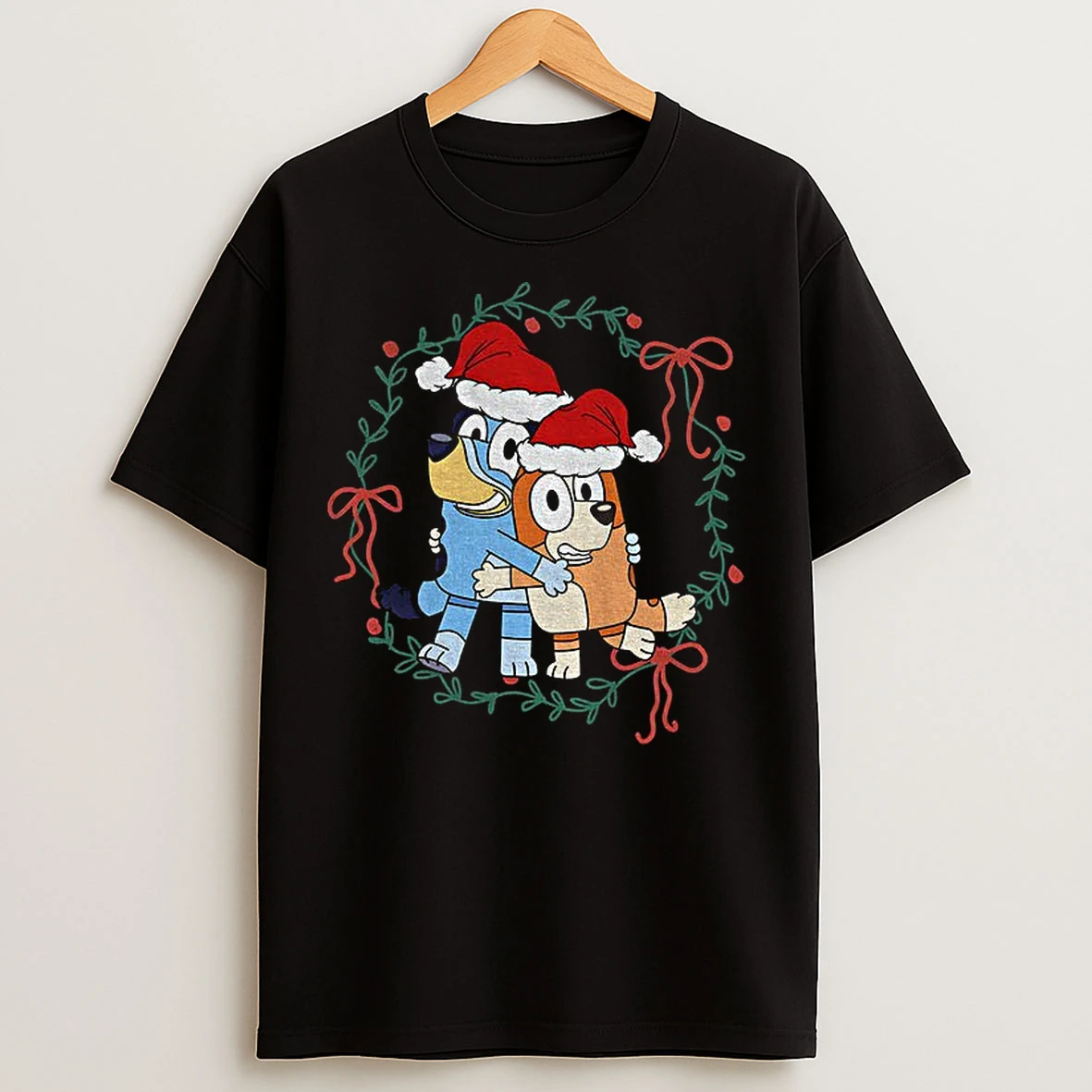 Classic Blue Dog Cartoon This Episode Of Bluey Is Called Merry Christmas T Shirts