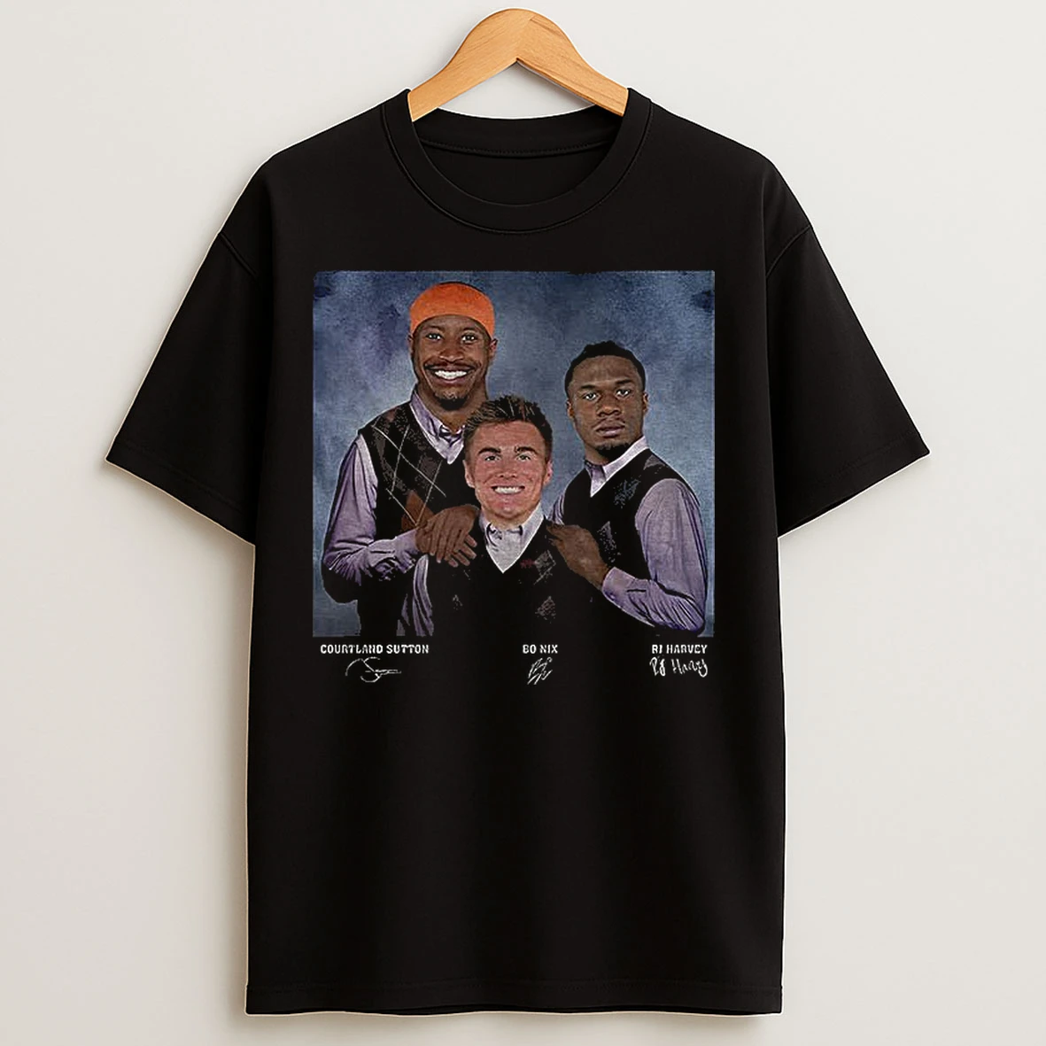 Classic Bo Nix Rj Harvey Courtland Sutton Football Denver Step Bros T Shirts