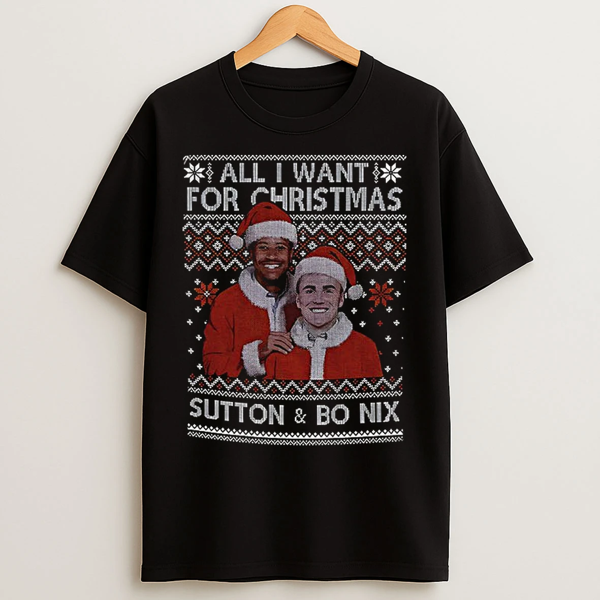 Classic Bo Nix And Courtland Sutton Steph Brothers Denver Broncos Nfl Football 2025 Christmas T Shirts