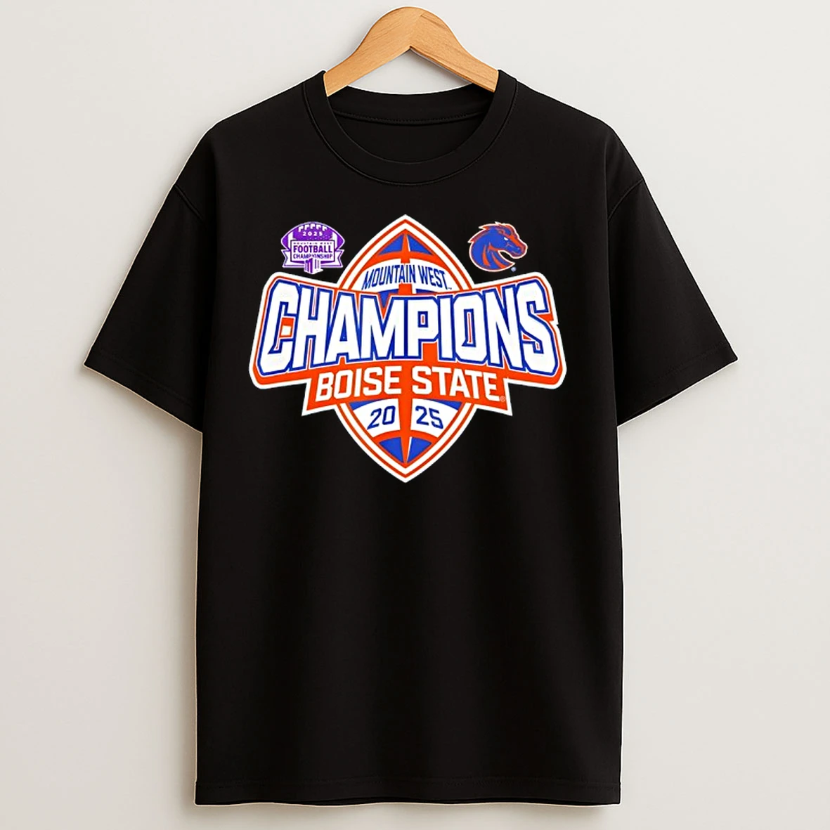 Classic Boise State Broncos Mountain West Champs 2025 Football T Shirts