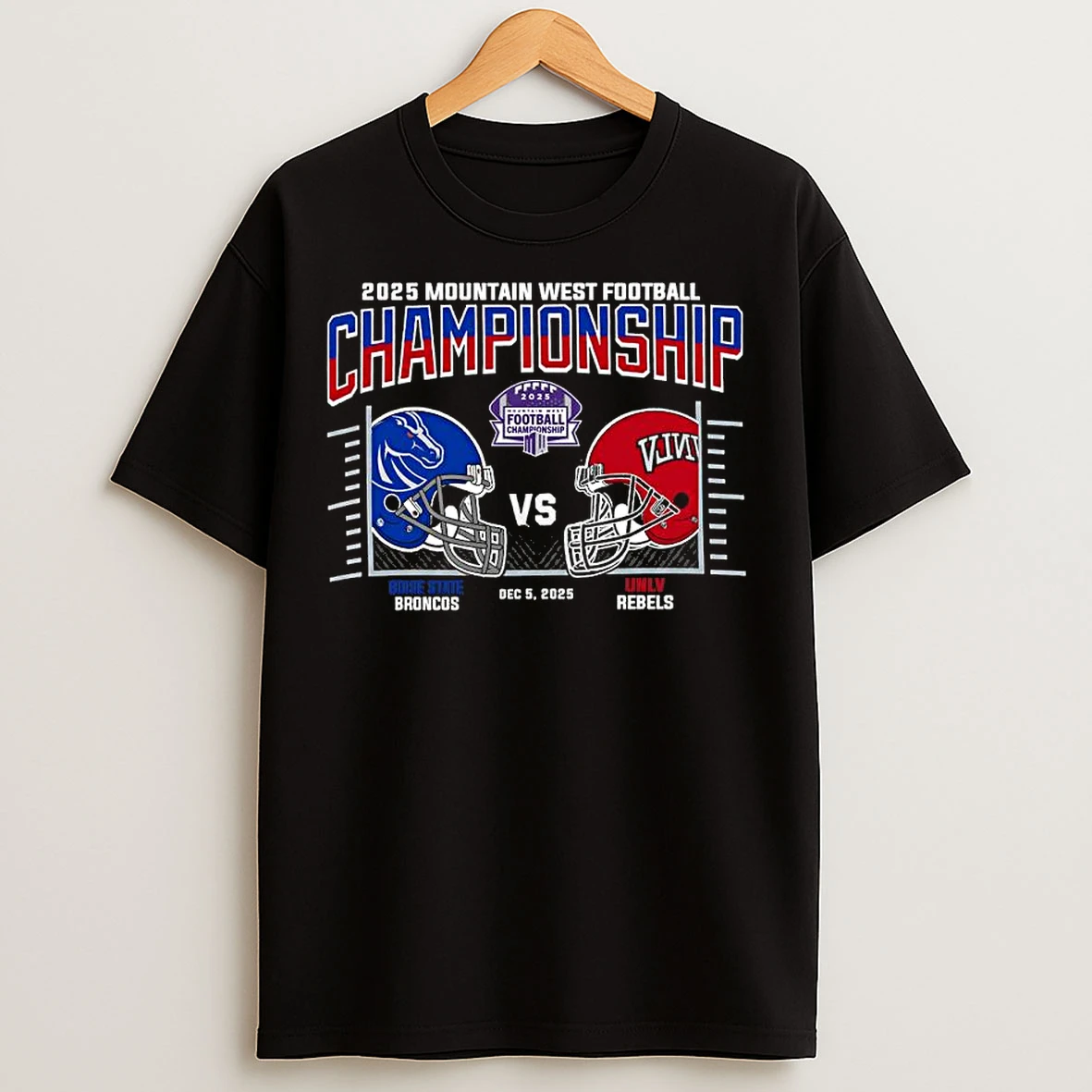 Classic Boise State Broncos Vs Unlv Rebels 2025 Mountain West Conference Football Championship T Shirts