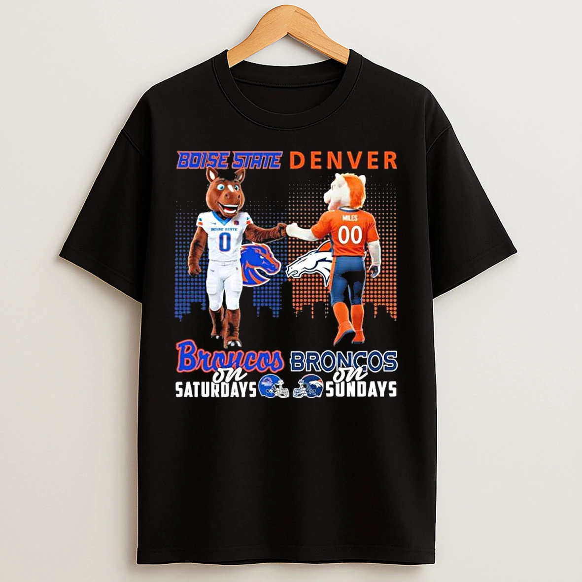 Classic Boise State Vs Broncos Mascot On Saturdays And On Sundays T Shirts