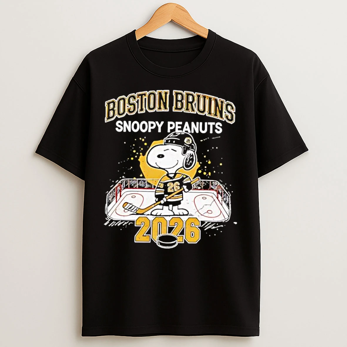 Classic Boston Bruins Snoopy Peanuts 2026 T Shirts