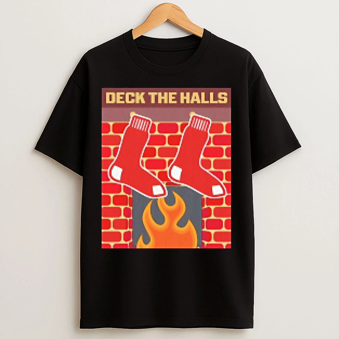 Classic Boston Red Sox Deck The Halls Ugly Christmas T Shirts