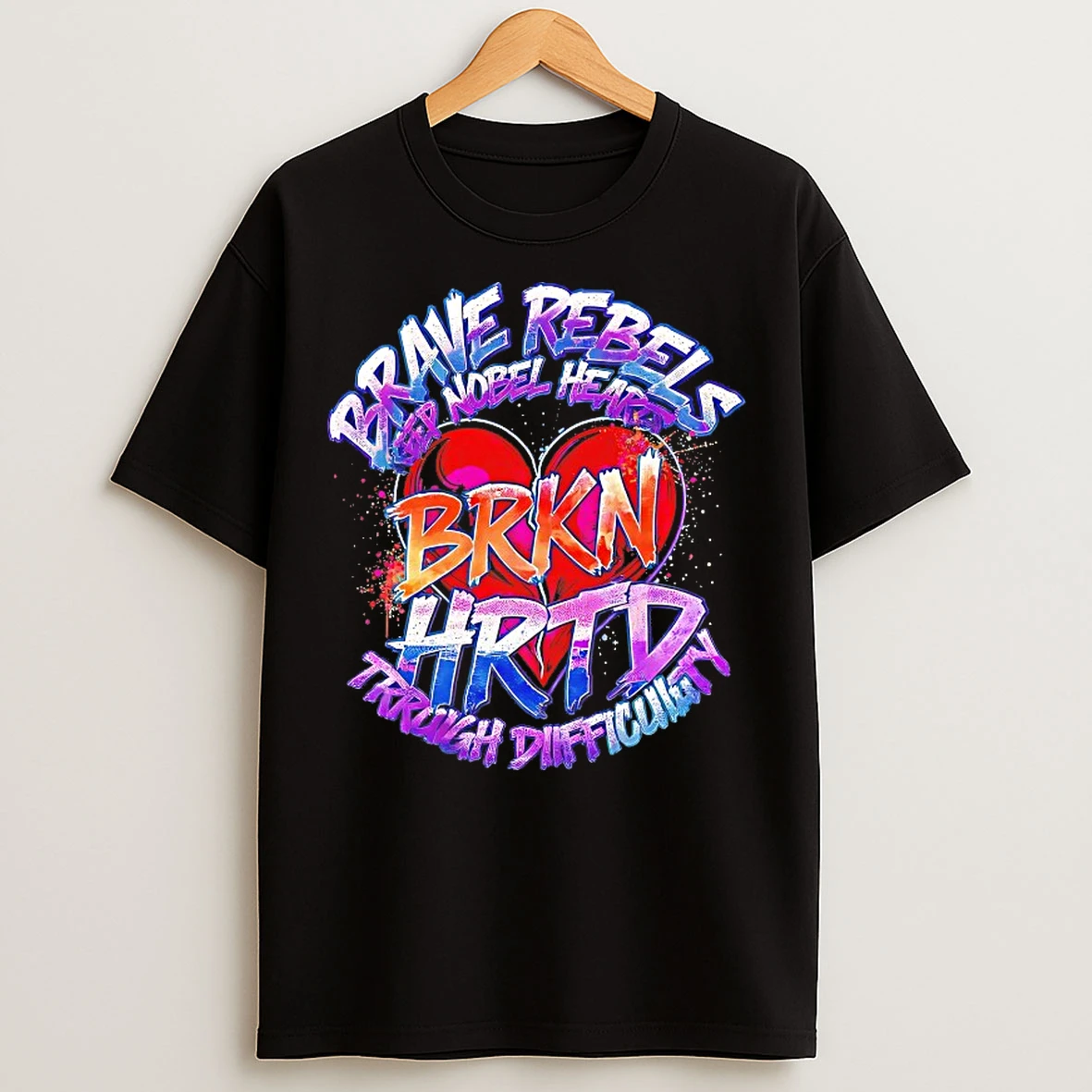 Classic Brave Rebels Nobel Heart Brkn Hrtd T Shirts
