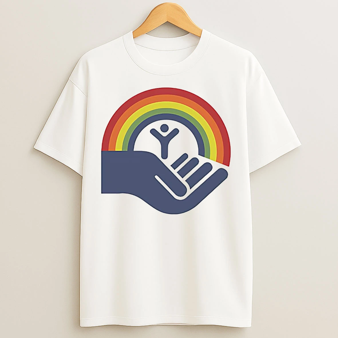 Classic Brennan Huff Step Brothers Wearing United Way Rainbow T Shirts