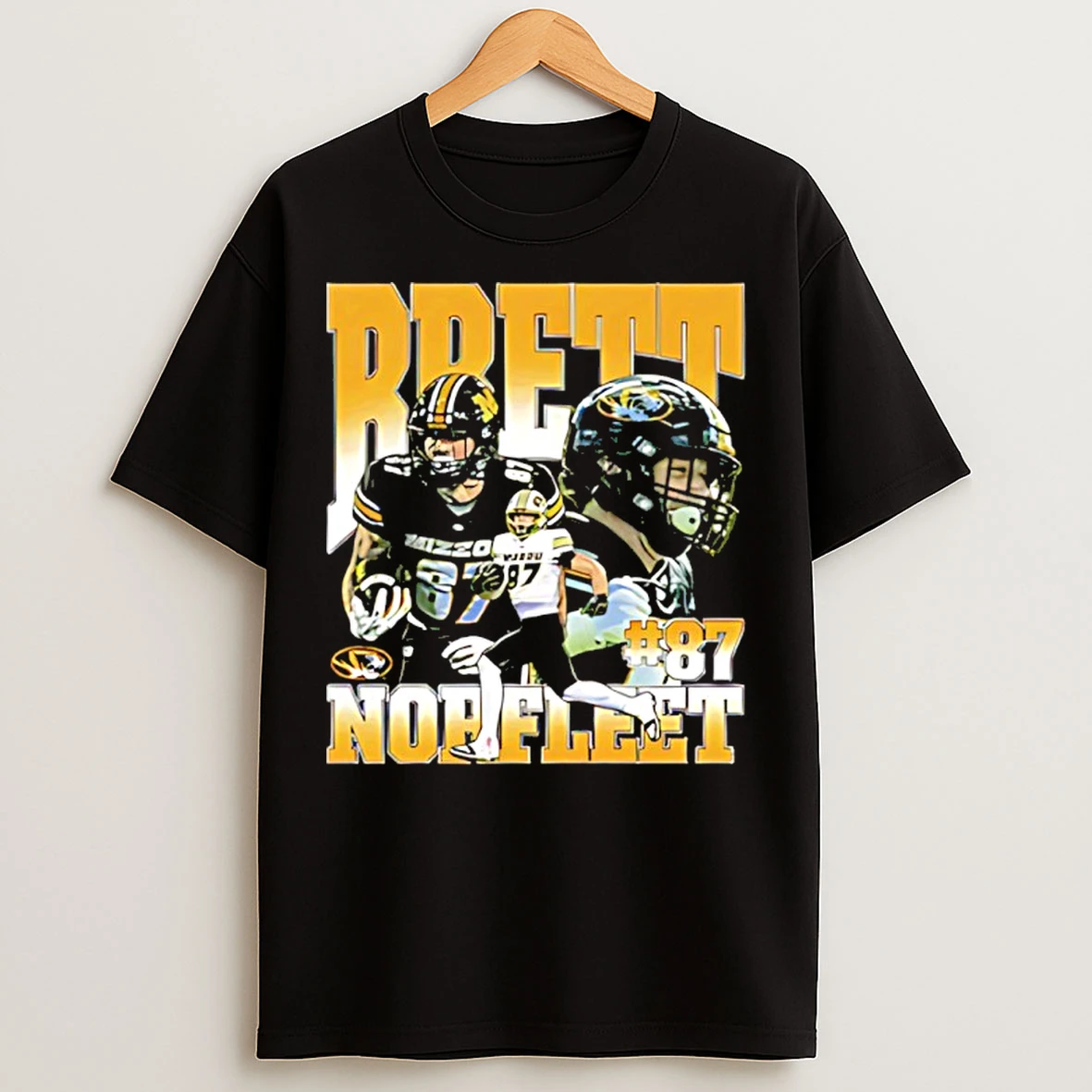 Classic Brett Norfleet Mizzou Tigers Player Collage T Shirts