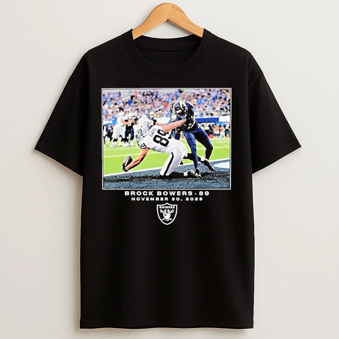 Classic Brock Bowers November 30 2025 Las Vegas Raiders Nfl Flash Features Week 13 T Shirts