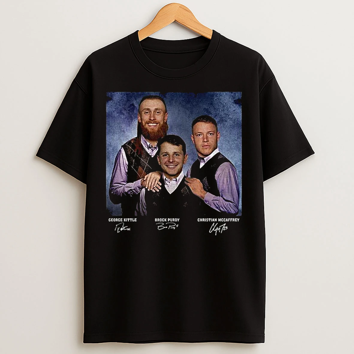 Classic Brock Purdy Christian Mccaffrey George Kittle Football Signature San Francisco Step Bros T Shirts
