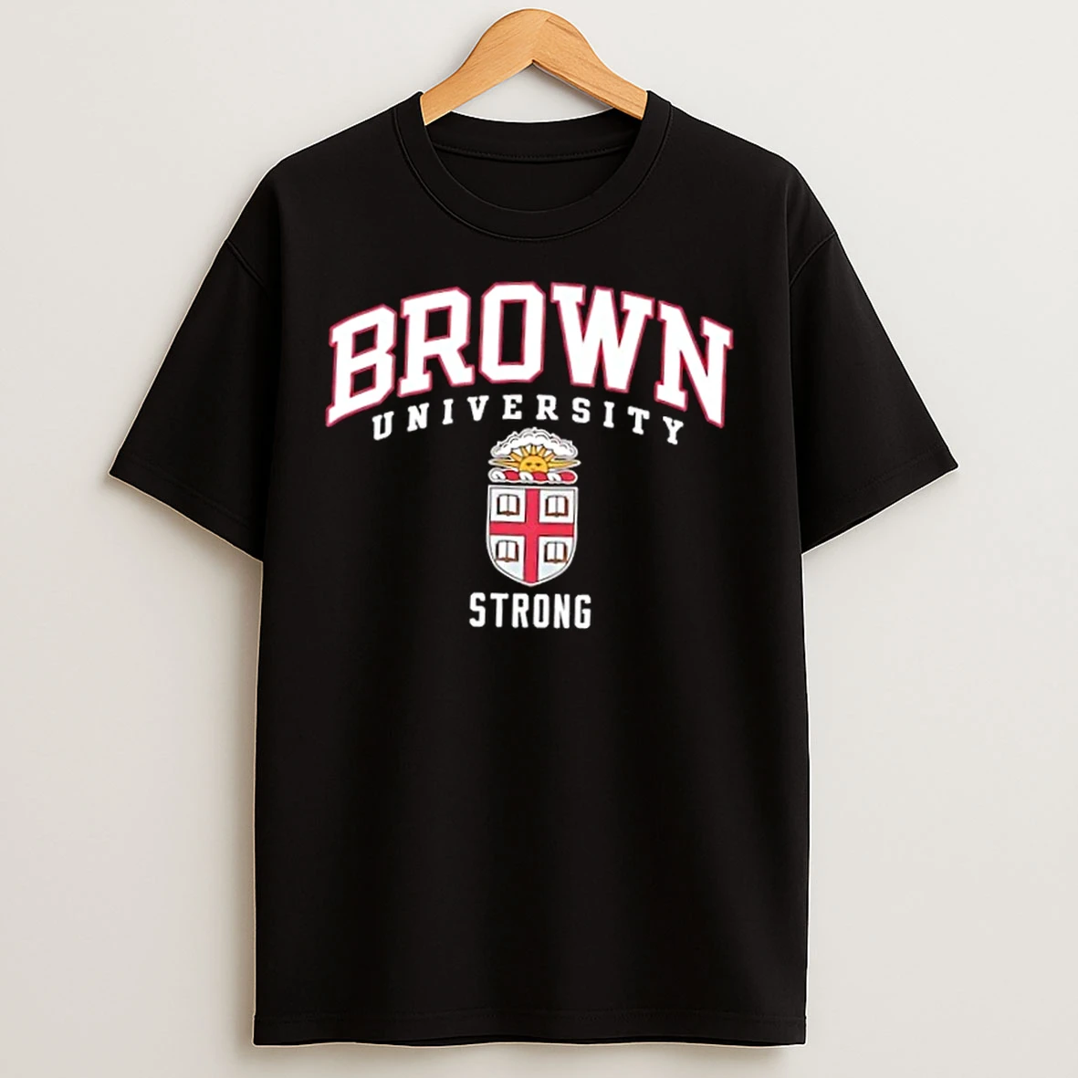 Classic Brown University Strong Logo T Shirts