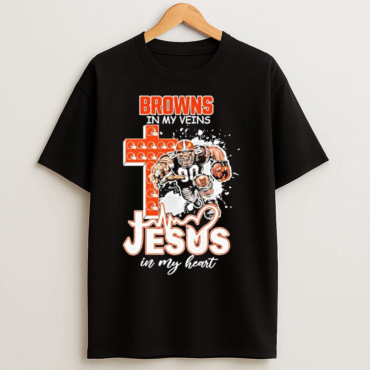 Classic Browns In My Veins Jesus Mascot In My Heart Mascots T Shirts