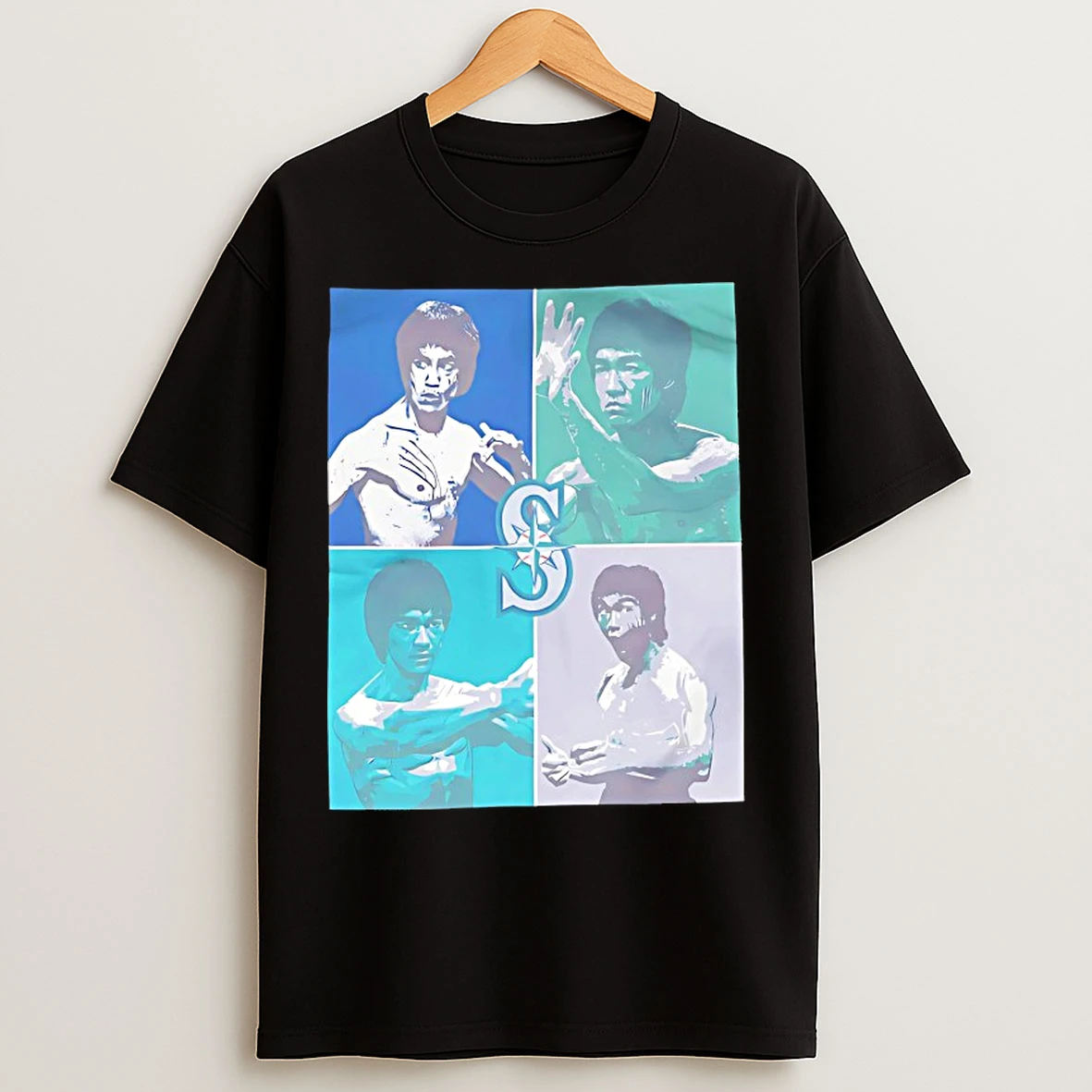 Classic Bruce Lee Seattle Mariners Retro T Shirts