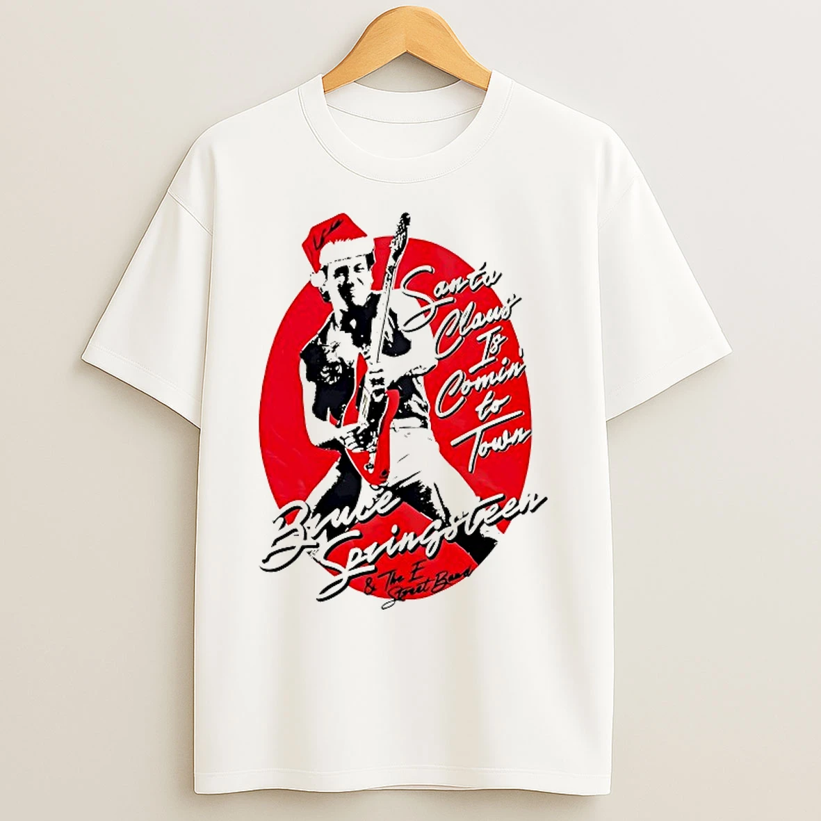 Classic Bruce Springsteen Santa Claus Is Coming To Town T Shirts