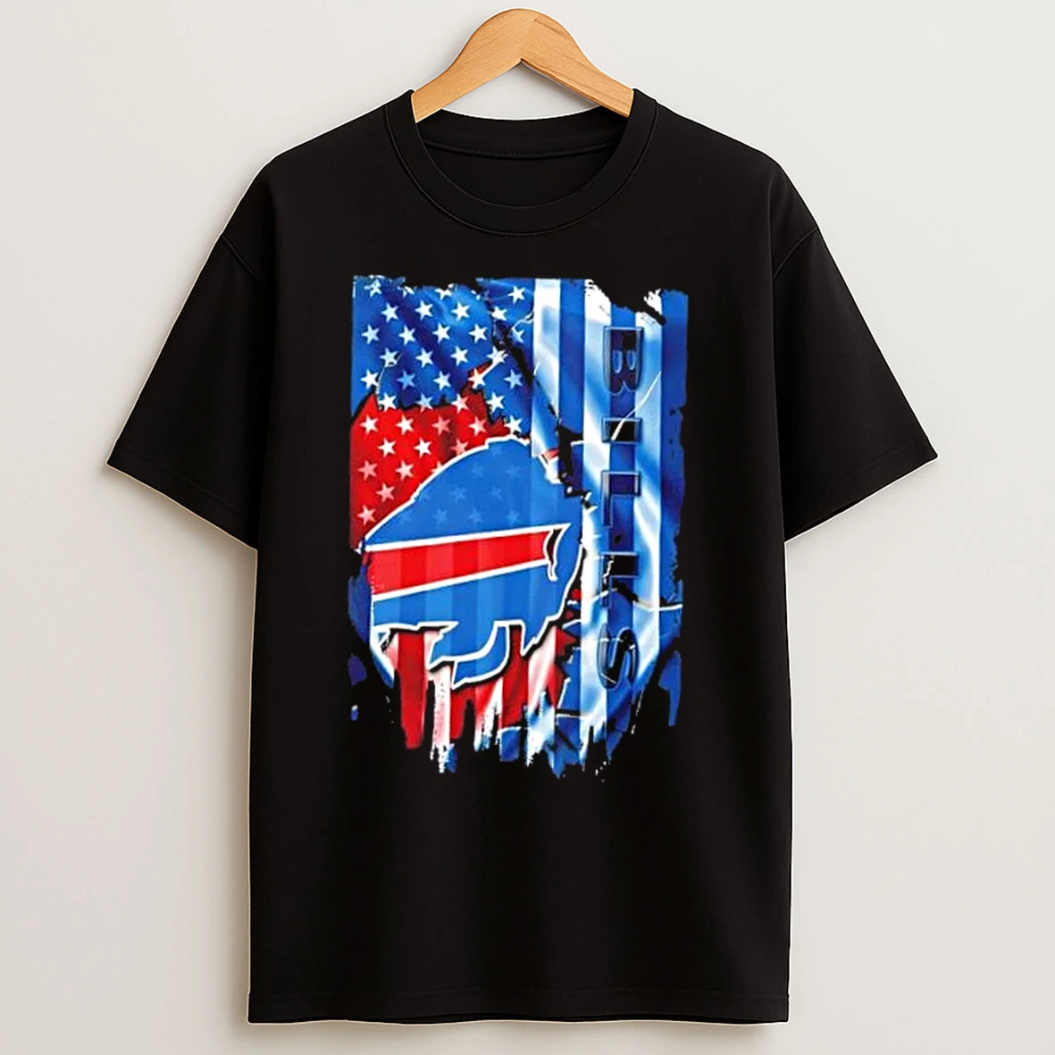 Classic Buffalo Bills Football X American Flag T Shirts