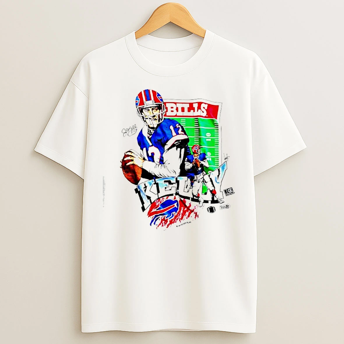 Classic Buffalo Bills Jim Kelly Signature Graphic T Shirts