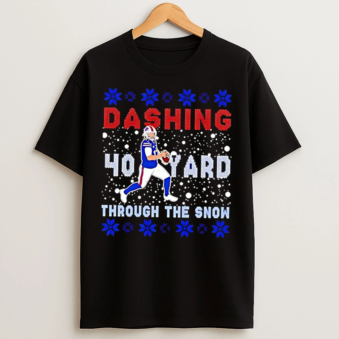 Classic Buffalo Bills Josh Allen Dashing Through The Snow T Shirts