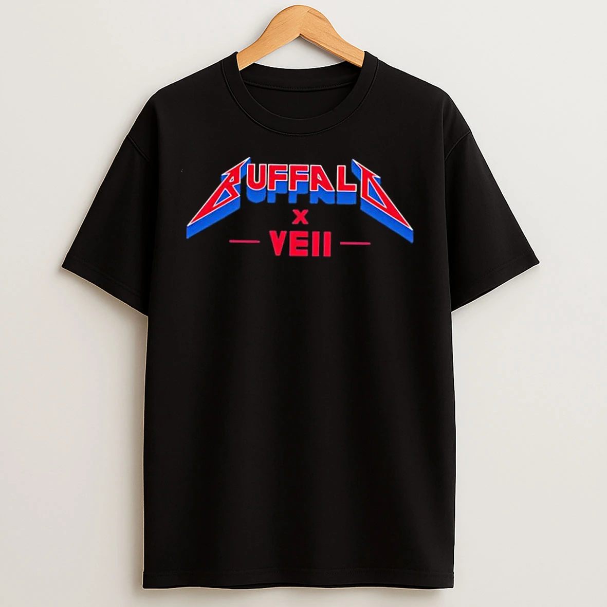 Classic Buffalo Bills Metallica Font Style Logo Crossover T Shirts