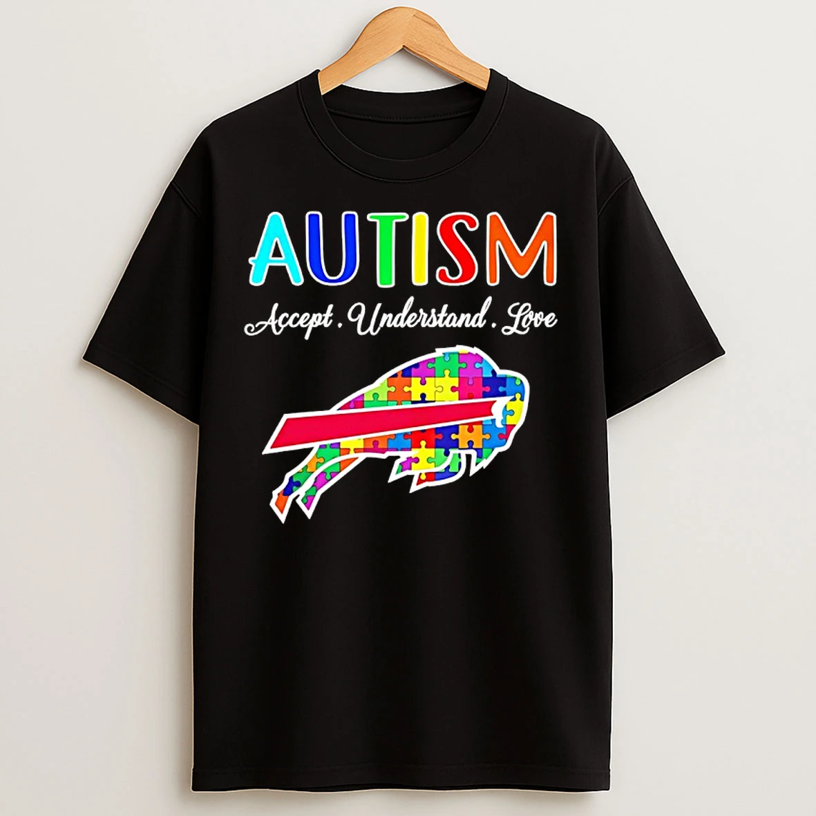 Classic Buffalo Bills Nfl Autism Awareness Accept Understand Love T Shirts