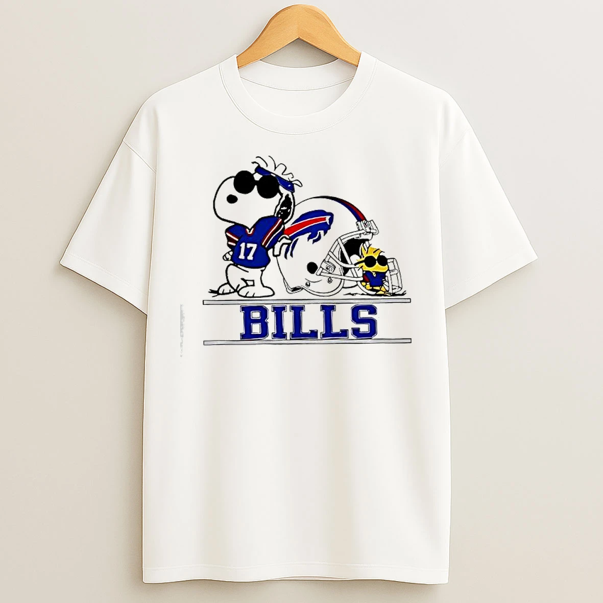 Classic Buffalo Bills With Snoopy And Woodstock Joe Cool Football T Shirts