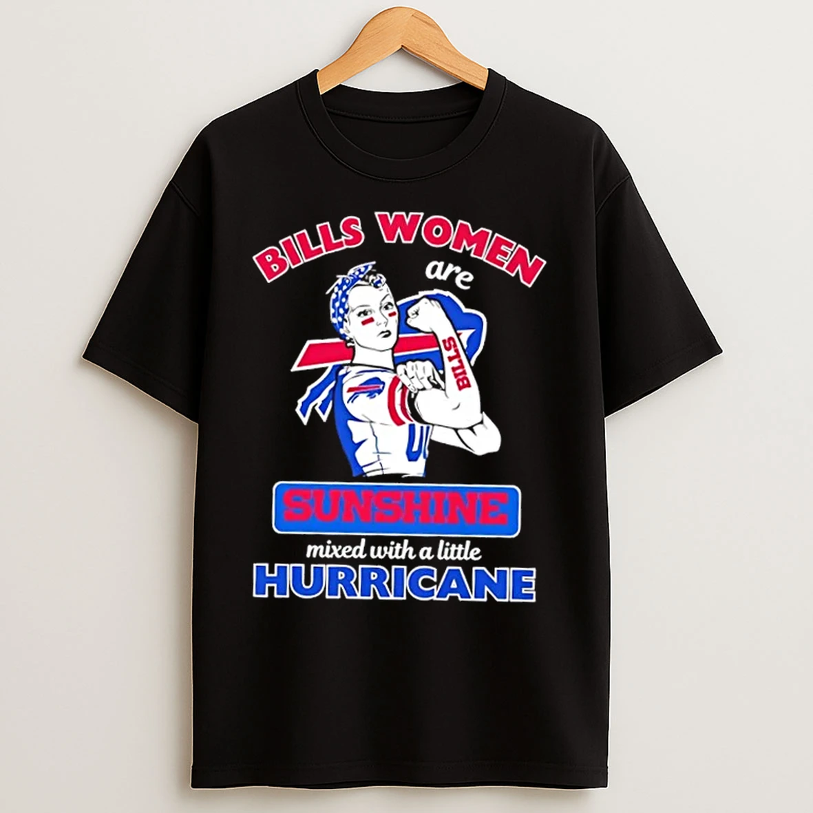 Classic Buffalo Bills Women Are Sunshine Mixed With A Little Hurricane T Shirts